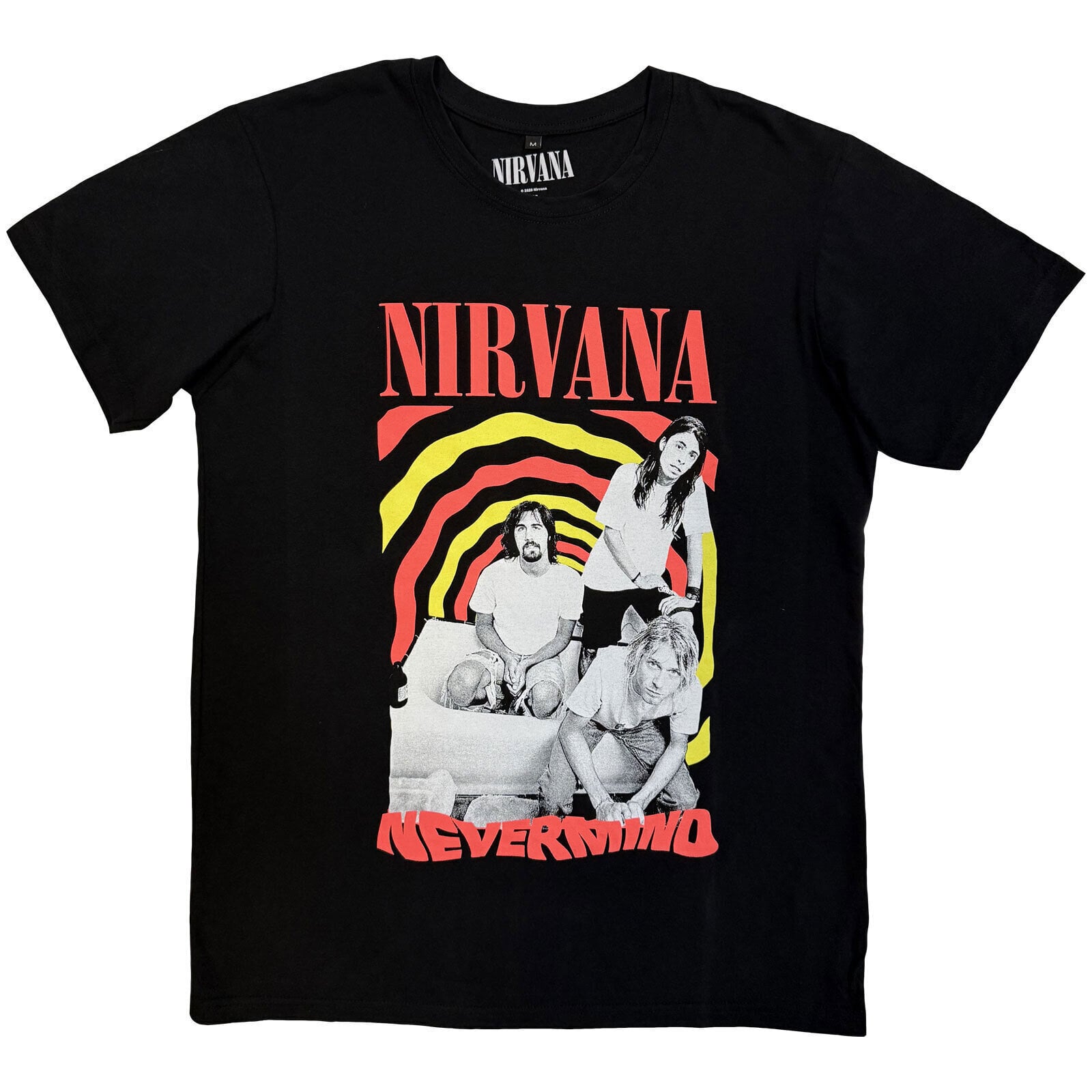 T-Shirt Nirvana Nevermind Bath Tub (Back Print) Carbon Black L T-Shirt