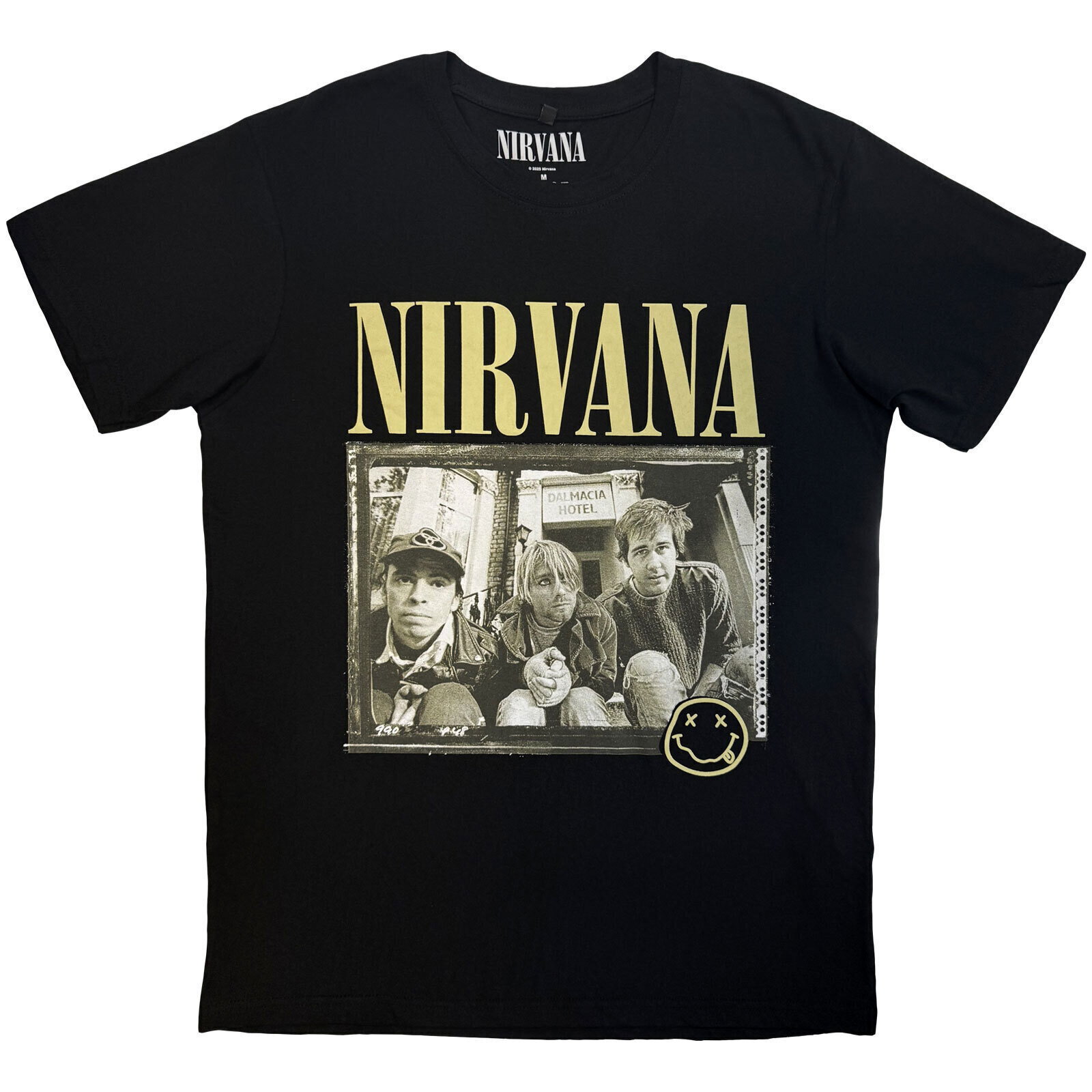 T-shirt Nirvana Nevermind '91 Hotel Photo (Back Print) Carbon Black L T-shirt