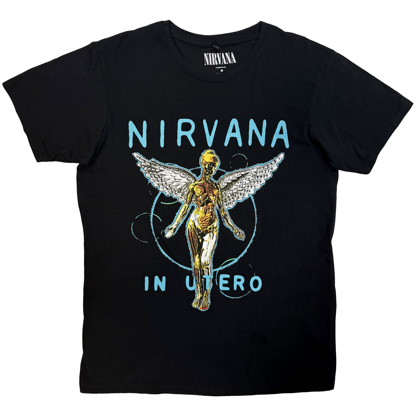 T-särk Nirvana In Utero Neon Blue Carbon Black S T-särk