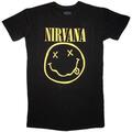 Nirvana Yellow Happy Face Dress Black L Ladies T-Shirt