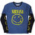 T-Shirt Nirvana Yellow Happy Face (Sleeve Print) Denim Blue & Black L T-Shirt