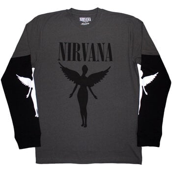 T-shirt Nirvana In Utero Mono (Sleeve Print) Charcoal Grey & Black L T-shirt - 1