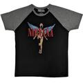 Nirvana Angelic Raglan Black & Grey XL Tricou