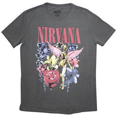 T-Shirt Nirvana In Utero Vintage Collage (Stone Wash) Charcoal Grey 2XL T-Shirt