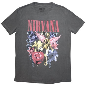 T-Shirt Nirvana In Utero Vintage Collage (Stone Wash) Charcoal Grey 2XL T-Shirt - 1
