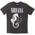Camiseta de manga corta Nirvana Seahorse & Logo Mono (Stone Wash) Charcoal Grey S Camiseta de manga corta