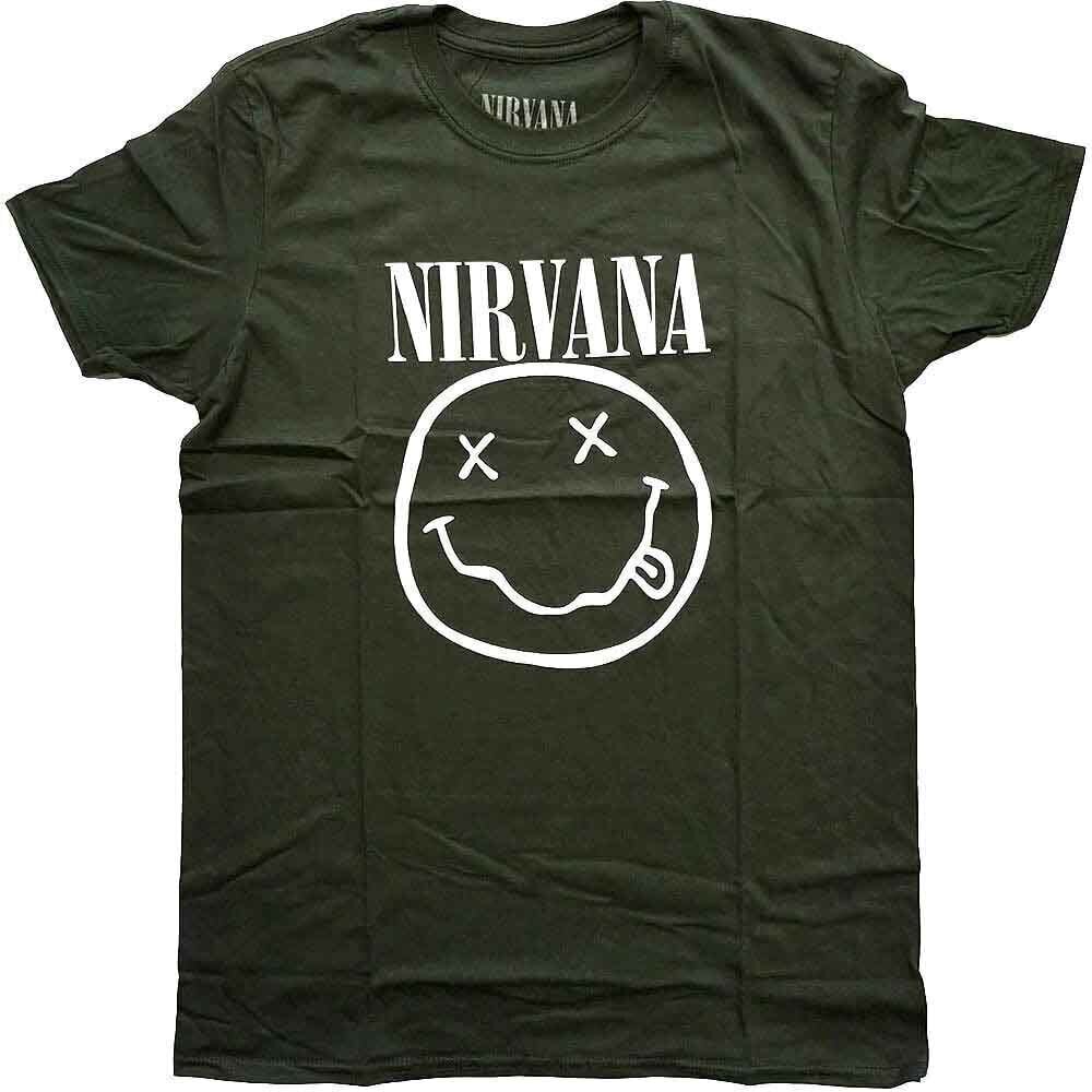 Košulja Nirvana White Happy Face Dark Green 2XL Košulja