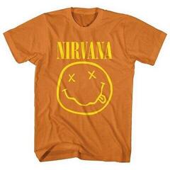 Shirt Nirvana Yellow Happy Face Orange L Shirt