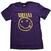 Marškinėliai Nirvana Yellow Happy Face Purple 3XL Marškinėliai