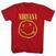 Camiseta de manga corta Nirvana Yellow Happy Face Rojo S Camiseta de manga corta