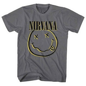 Tričko Nirvana Inverse Happy Face Charcoal Grey XS Tričko - 1