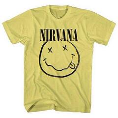 T-Shirt Nirvana Inverse Happy Face Yellow 3XL T-Shirt