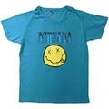 Nirvana Xerox Happy Face Turcoaz Albastru M Tricou
