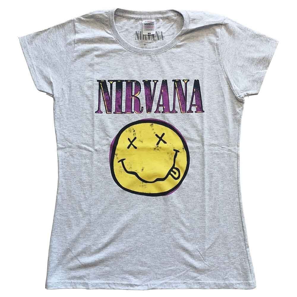 Сорочка Nirvana Xerox Happy Face Pink Heather Grey L Жіночі Сорочка