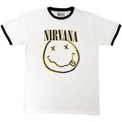 T-shirt Nirvana Double Happy Face Ringer White XL T-shirt