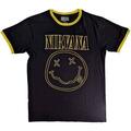 Nirvana Double Happy Face Ringer Black M Πουκάμισο