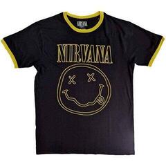 Camiseta de manga corta Nirvana Double Happy Face Ringer