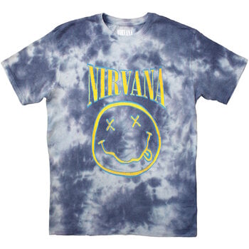 Camiseta de manga corta Nirvana Happy Face Blue Stroke (Wash Collection) Blue M Camiseta de manga corta - 1