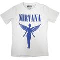 Nirvana Angelic Blue Mono White S Damskie Koszulka