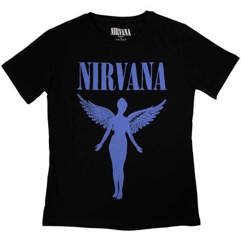 T-shirt Nirvana Angelic Blue Mono Black L Feminino T-shirt - 1