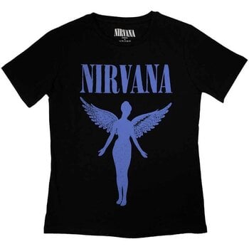 T-shirt Nirvana Angelic Blue Mono Black 2XL Feminino T-shirt - 1
