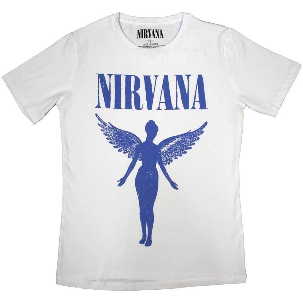 T-shirt Nirvana Angelic Blue Mono White XL Feminino T-shirt