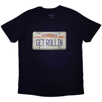 T-shirt Nickelback License Plate Navy Blue M T-shirt - 1