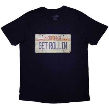T-shirt Nickelback License Plate Navy Blue XL T-shirt - 1