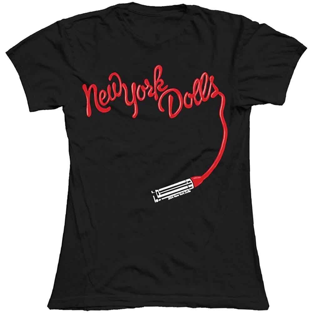T-shirt New York Dolls Lipstick Logo Black S Feminino T-shirt