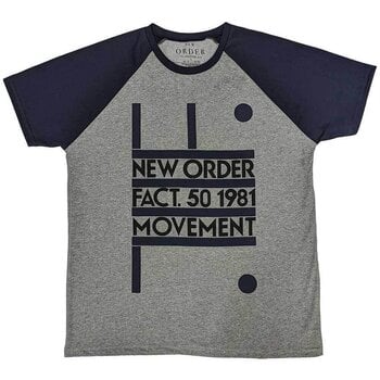 T-shirt New Order Movement Raglan Grey & Navy Blue XL T-shirt - 1