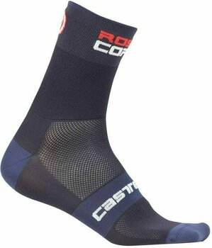 Meias de ciclismo Castelli Rosso Corsa 9 Socks Dark Steel Blue L/XL - 1