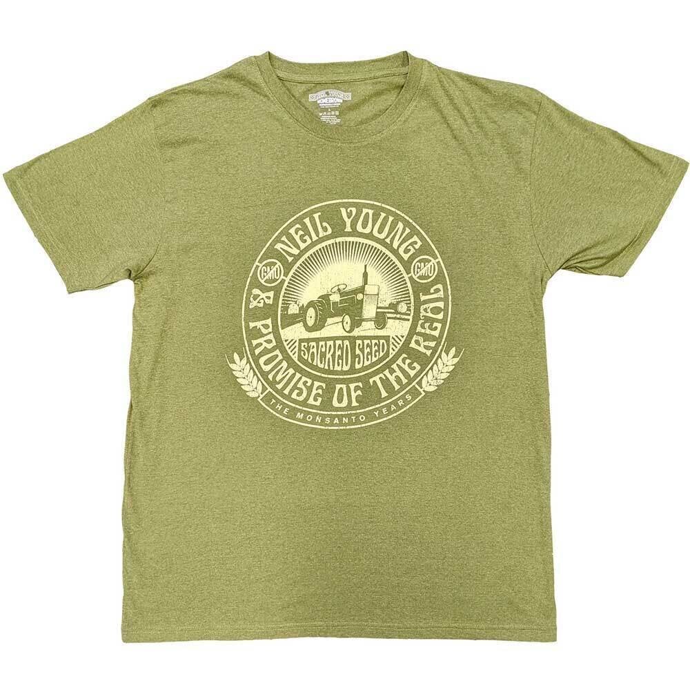 T-Shirt Neil Young Tractor Seal Green 2XL T-Shirt