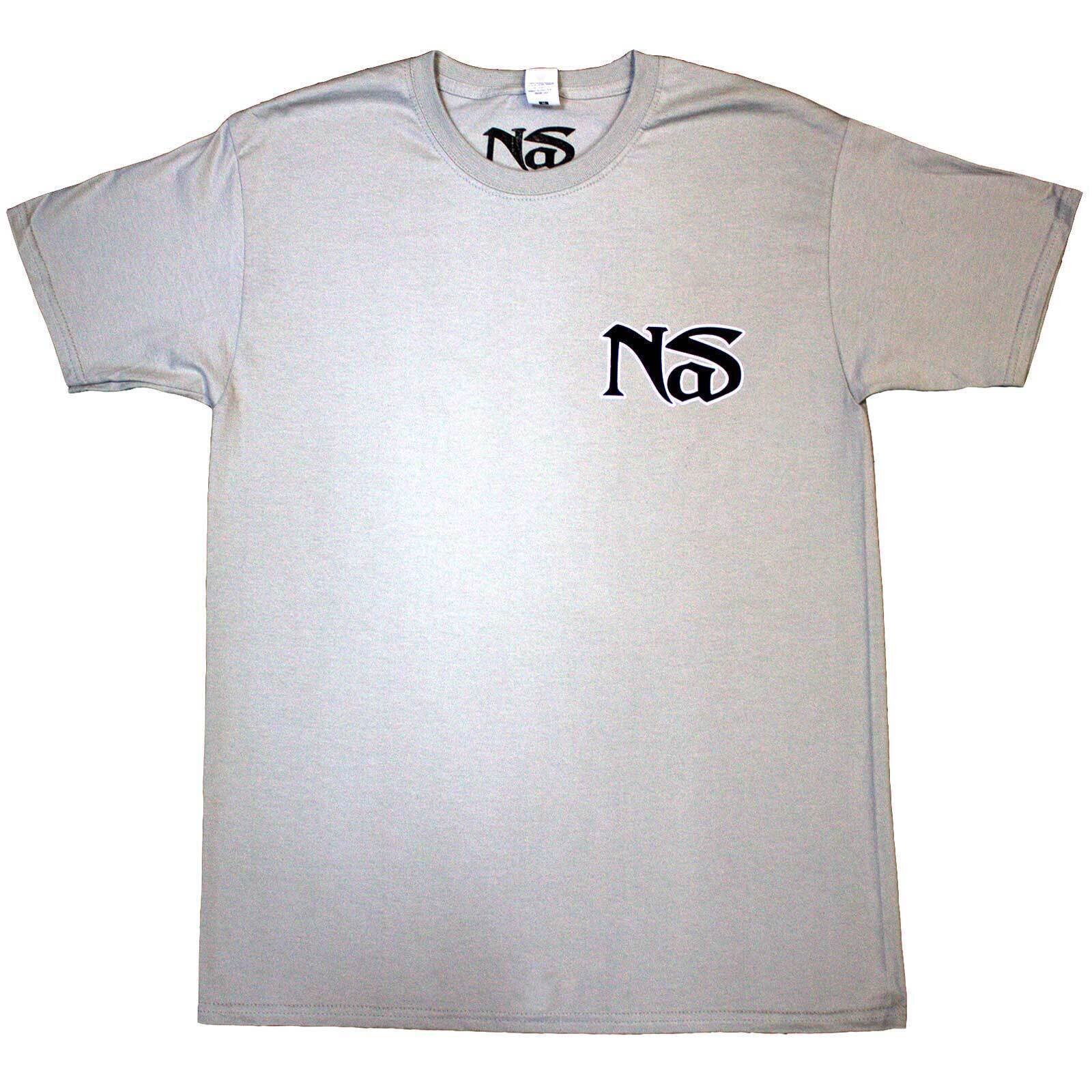 T-shirt Nas One Mic (Back Print) Grey XL T-shirt