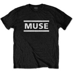 T-Shirt Muse White Logo Black 2XL T-Shirt
