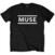 T-Shirt Muse White Logo Black 2XL T-Shirt