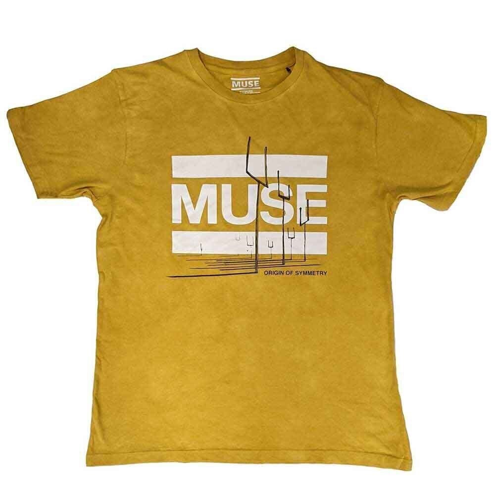 T-shirt Muse Origin of Symmetry (Wash Collection) Orange Yellow Mineral Wash S T-shirt
