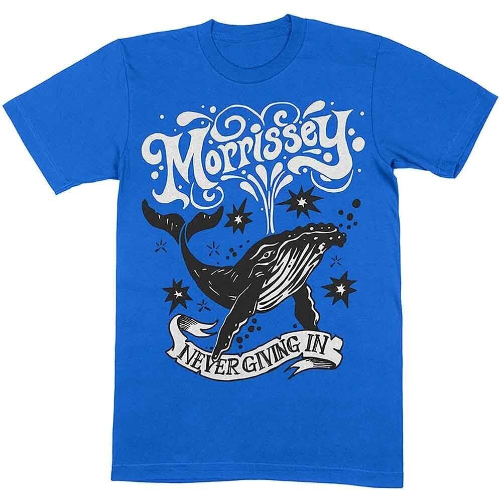 T-Shirt Morrissey Never Giving In/Whale Blue M T-Shirt
