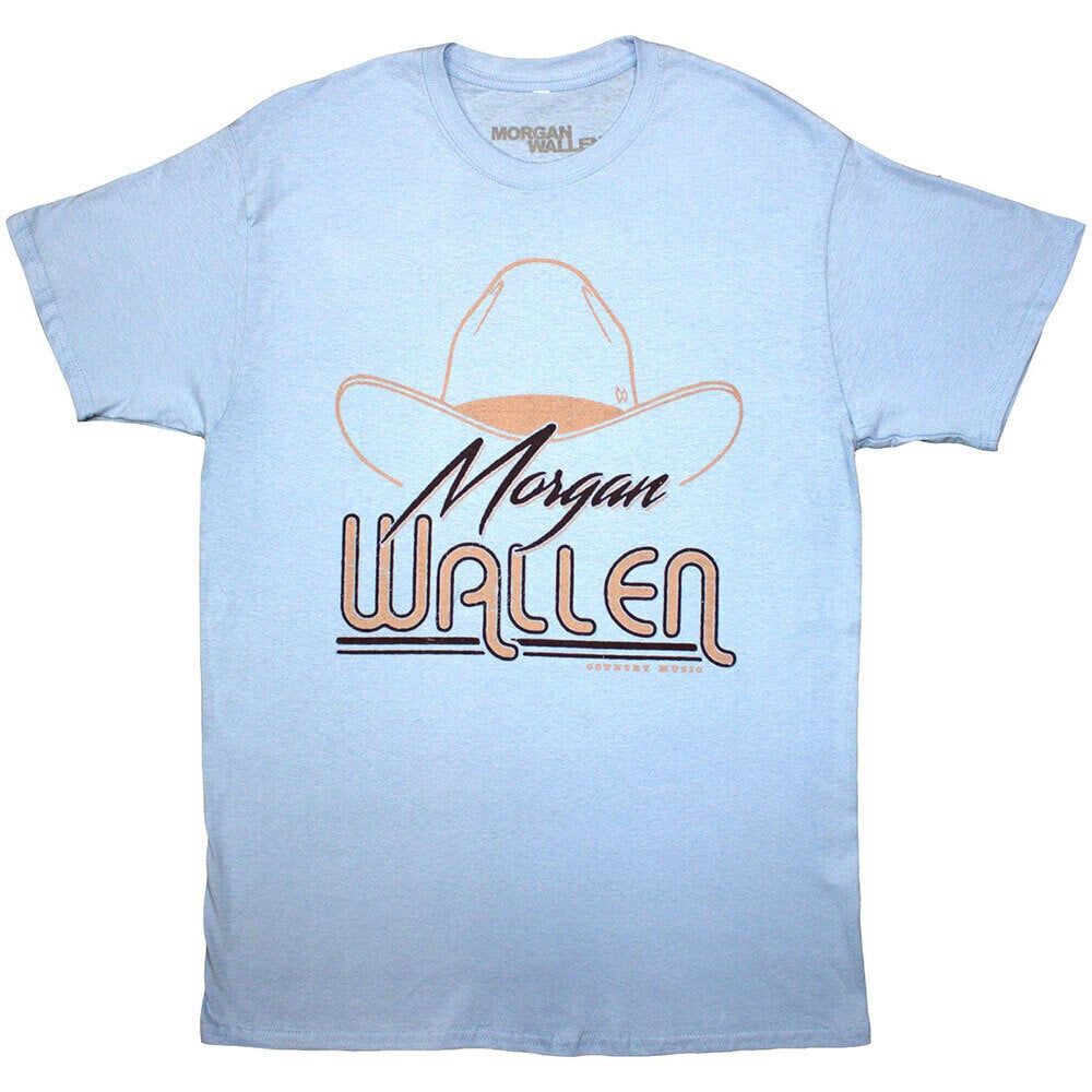 T-Shirt Morgan Wallen Cowboy Hat Light Blue L T-Shirt