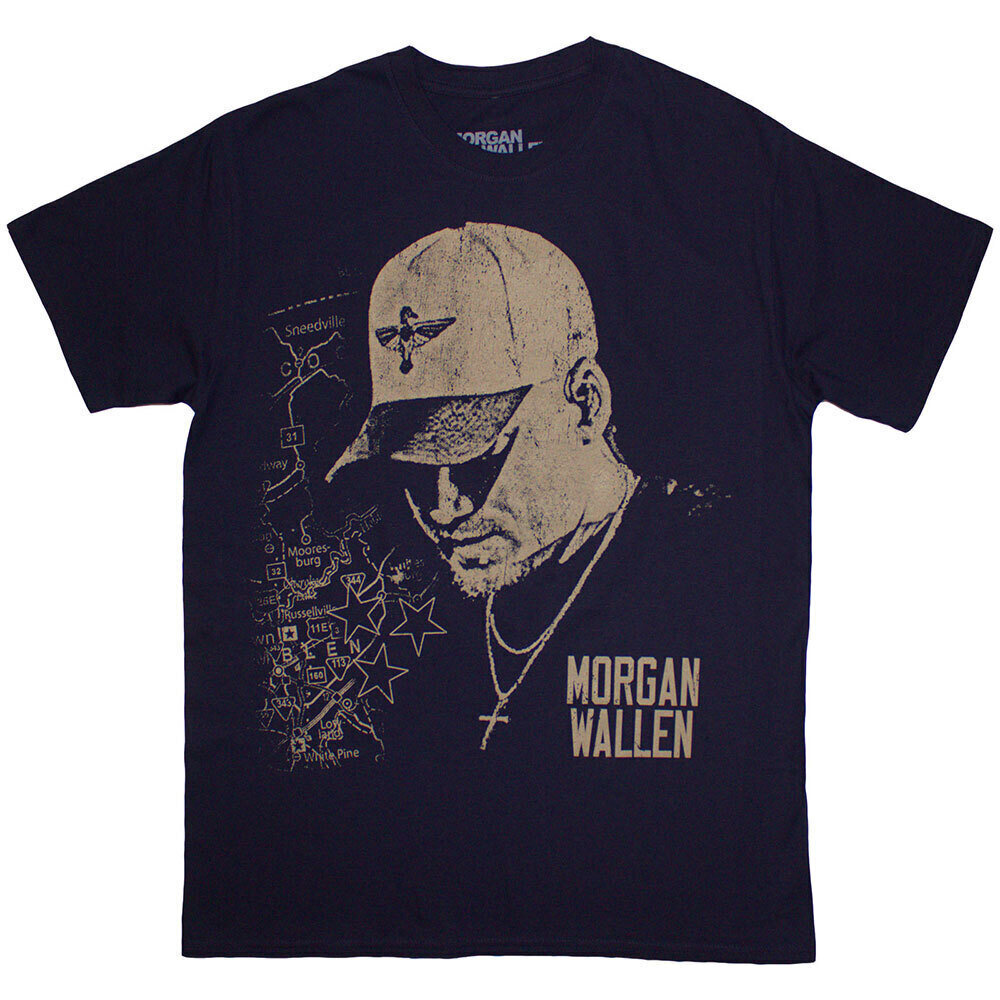 T-Shirt Morgan Wallen Cap Navy Blue M T-Shirt