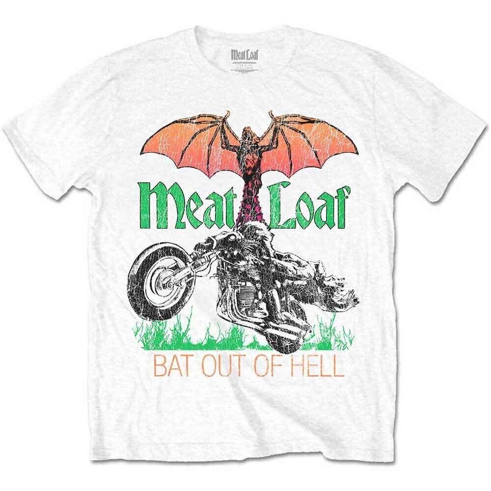 T-Shirt Meat Loaf Bat Out Of Hell White 2XL T-Shirt