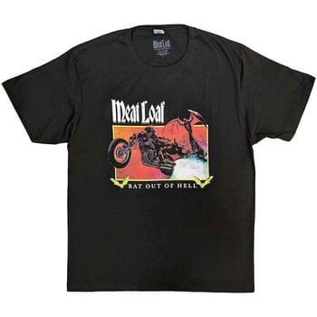 T-Shirt Meat Loaf Bat Out Of Hell Rectangle Charcoal Grey 2XL T-Shirt - 1