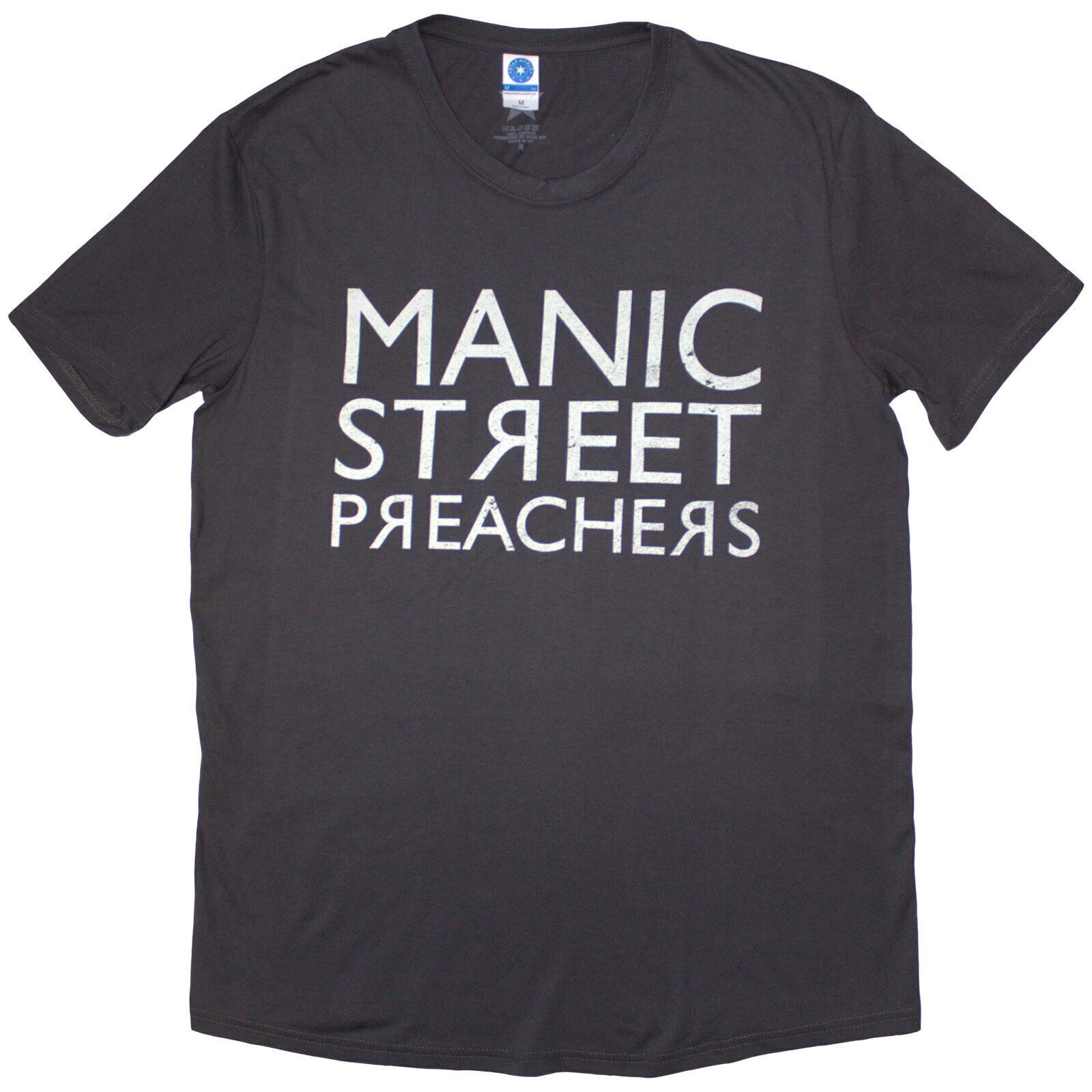 T-shirt Manic Street Preachers Reversed Logo Charcoal Grey M T-shirt