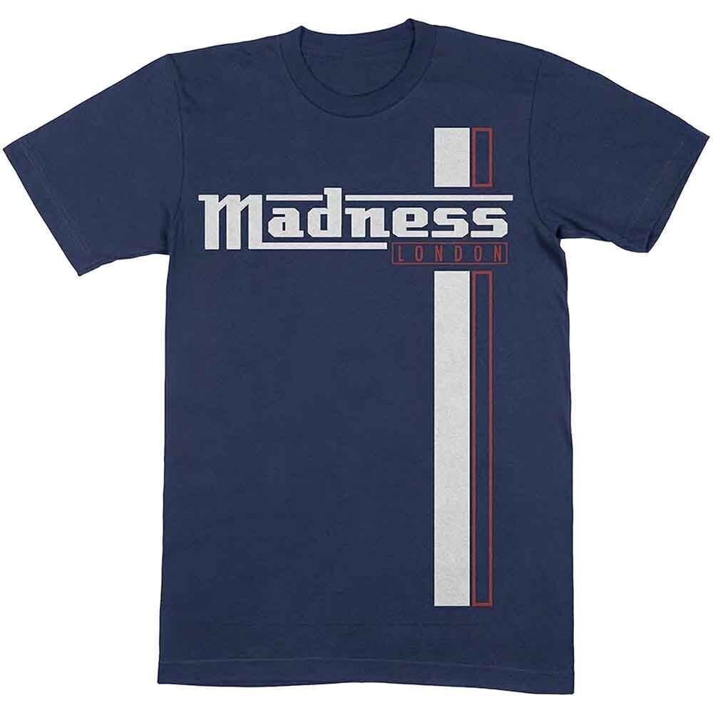 T-Shirt Mädness Stripes Navy Blue L T-Shirt