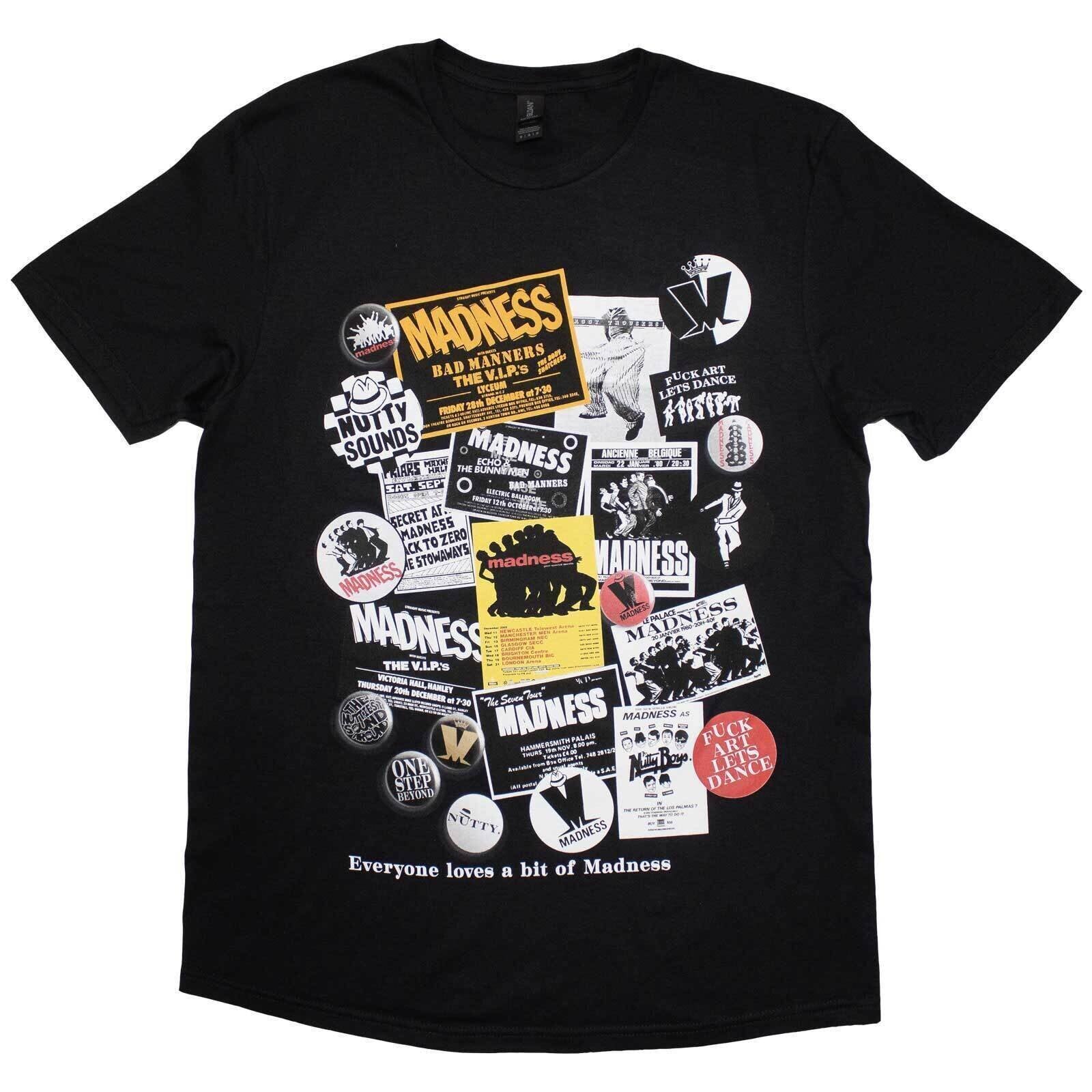 T-shirt Mädness Posters & Stickers Black L T-shirt