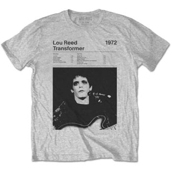 T-shirt Lou Reed Transformer Track List Marl Grey 2XL T-shirt - 1