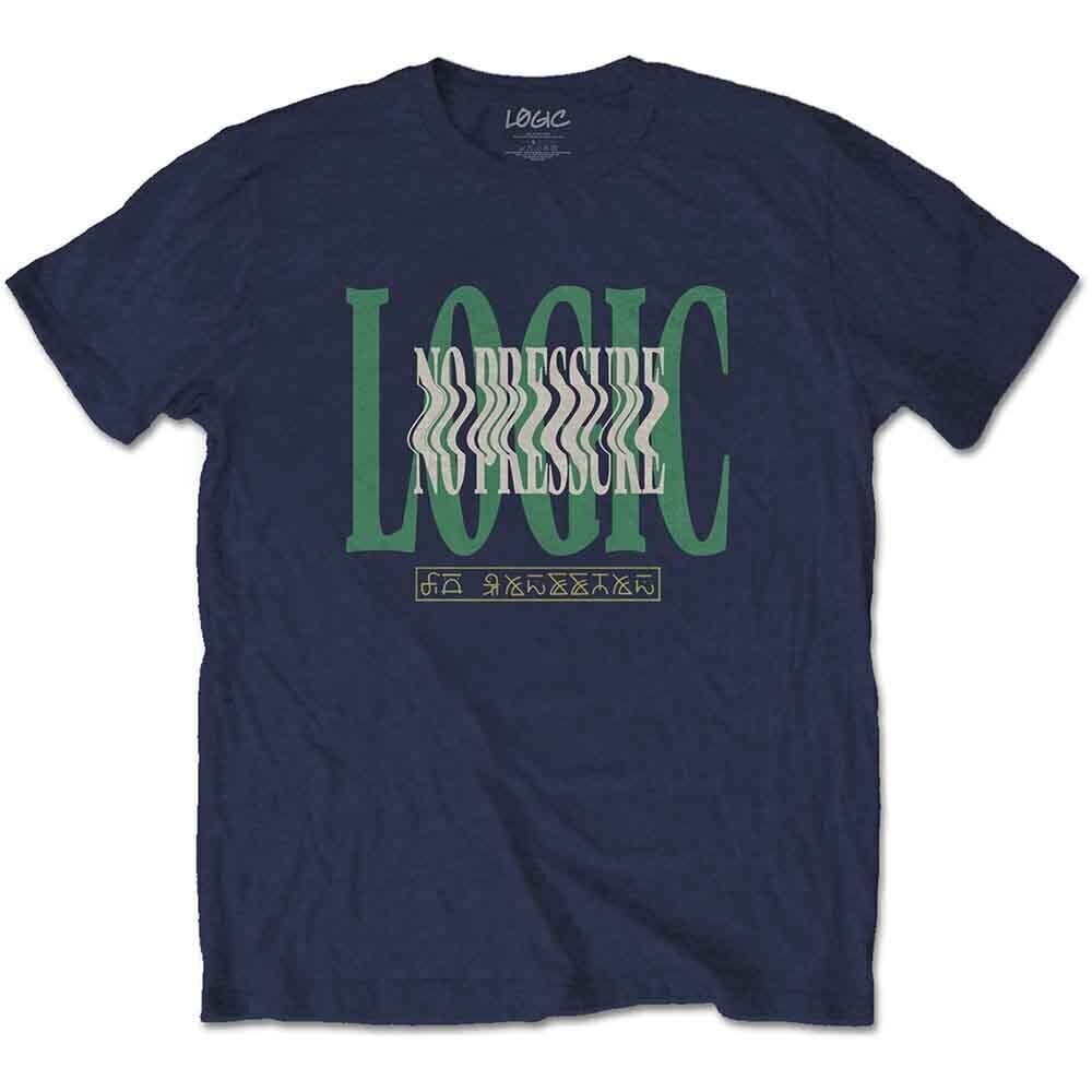 T-Shirt Logic Wavy (Back Print) Navy Blue M T-Shirt