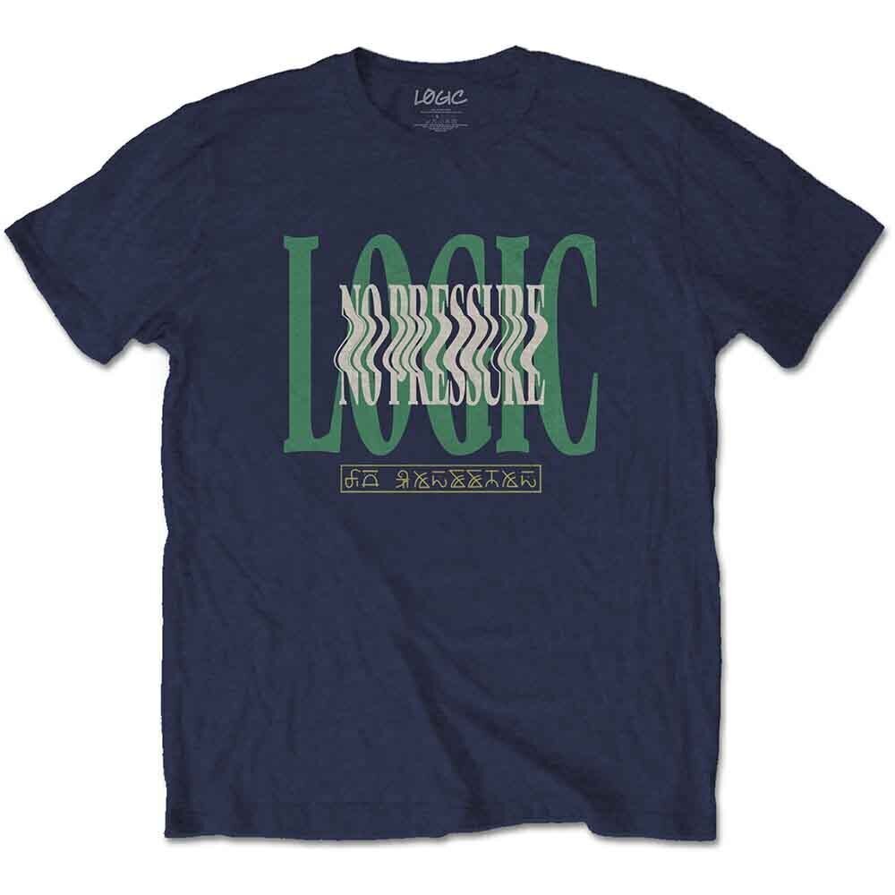 T-shirt Logic Wavy (Back Print) Navy Blue XL T-shirt