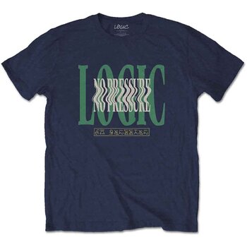 T-shirt Logic Wavy (Back Print) Navy Blue XL T-shirt - 1
