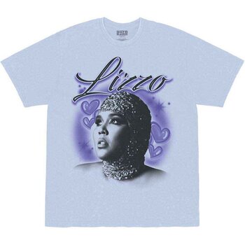 T-shirt Lizzo Special Hearts Airbrush Blue M T-shirt - 1