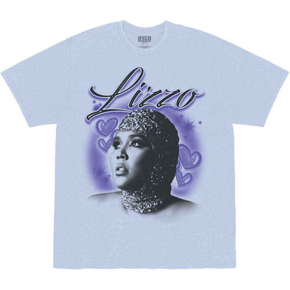 T-Shirt Lizzo Special Hearts Airbrush Blue XL T-Shirt